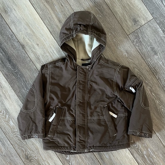 Mini Boden Other - Mini Boden Fleece Lined Hooded Jacket